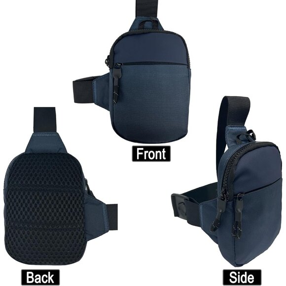 Reflective Mini Chest Bag with Detachable Strap - Ideal for Outdoors & Travel - Picture 6 of 7